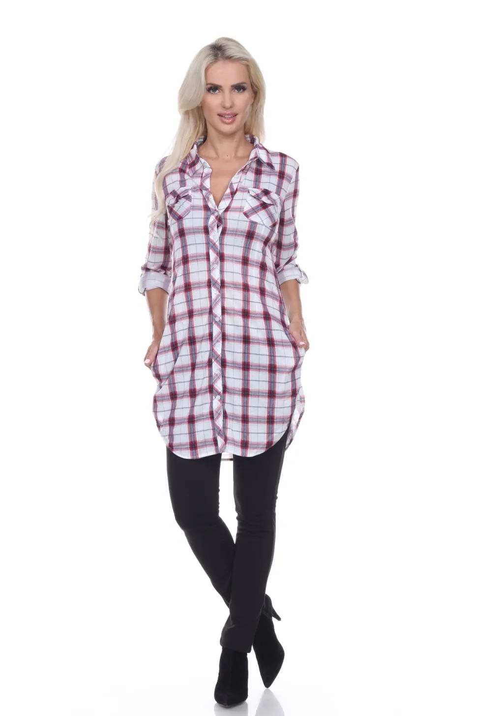 Piper Stretchy Plaid Tunic
