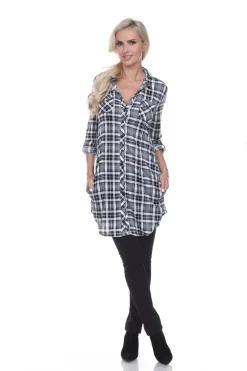 Piper Stretchy Plaid Tunic