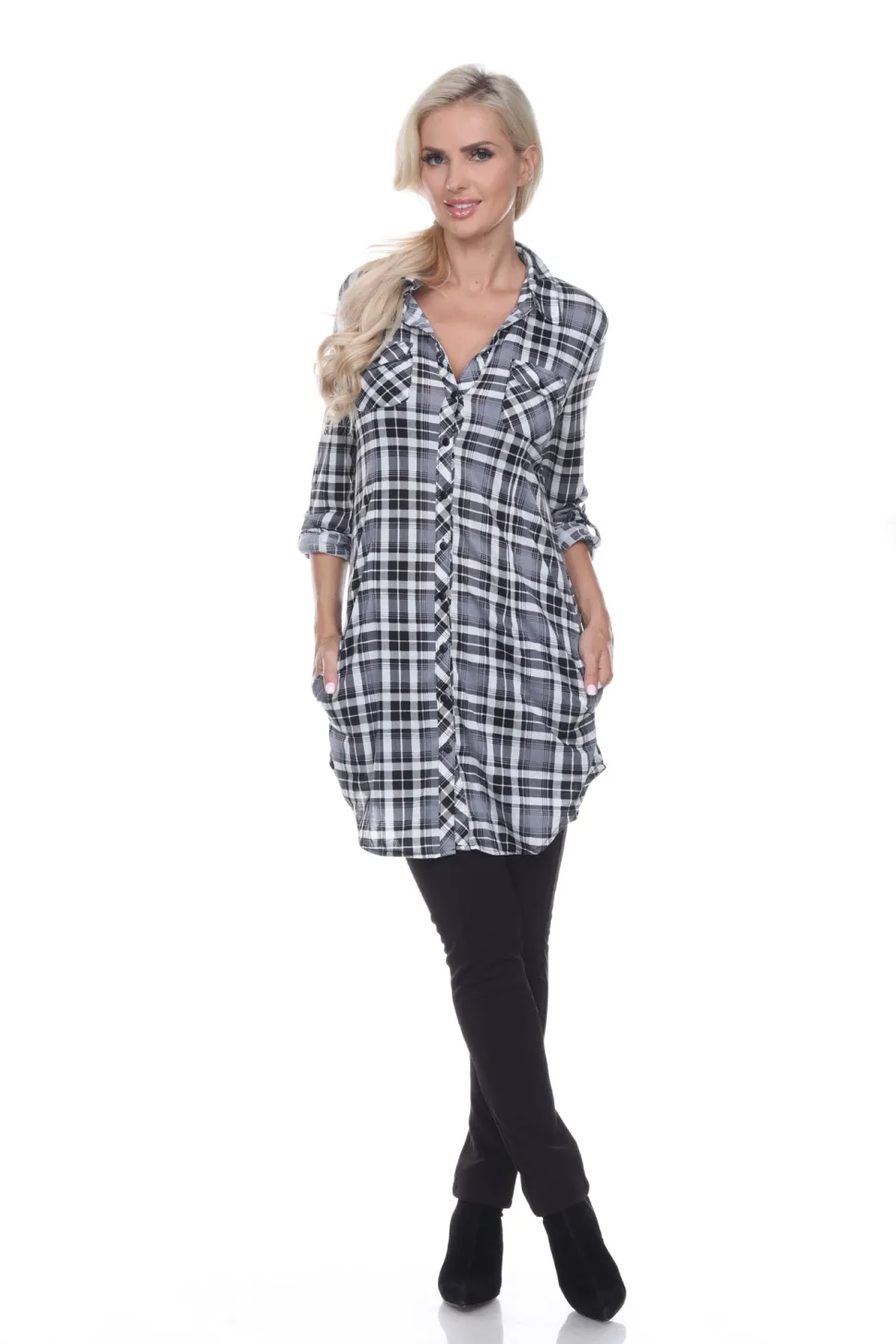 Piper Stretchy Plaid Tunic