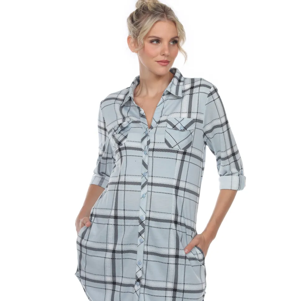 Plaid Tunic Shirt