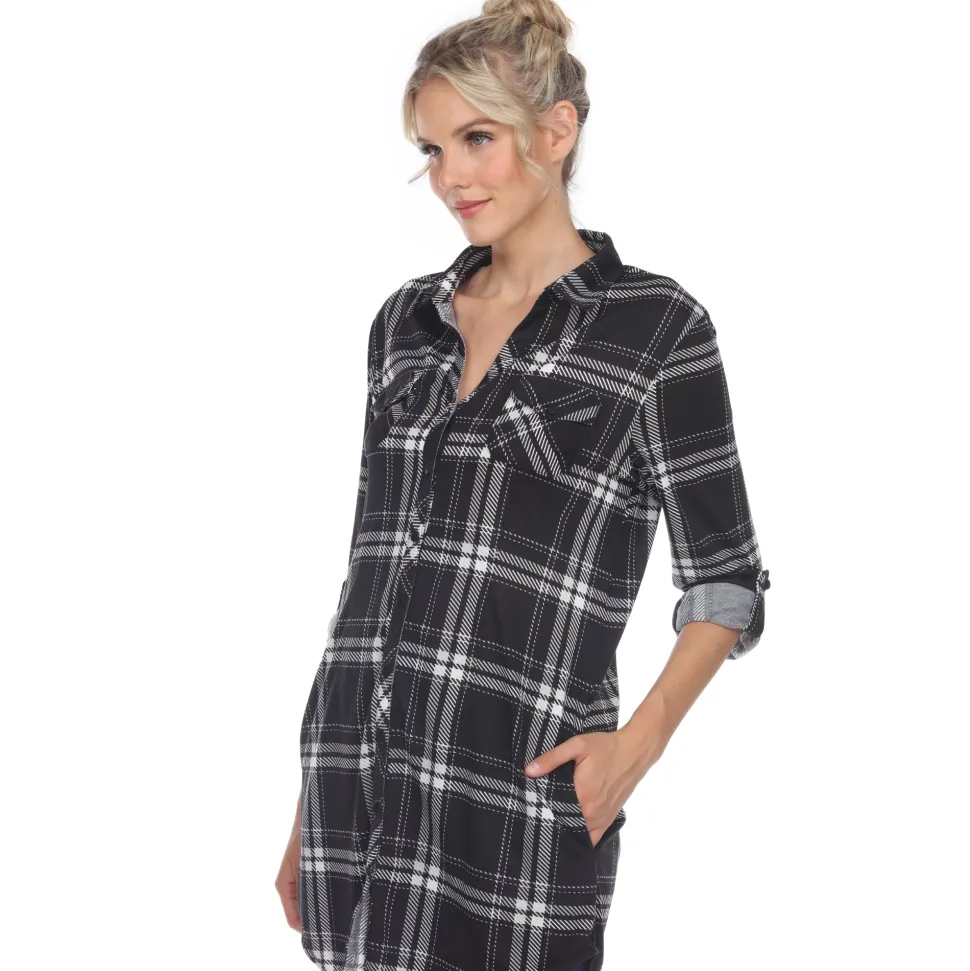 Plaid Tunic Shirt