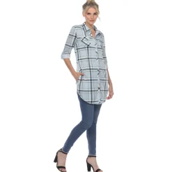 Plaid Tunic Shirt