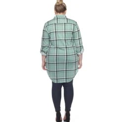 Plaid Tunic Top - Plus