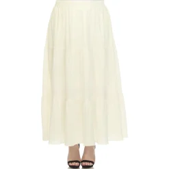 Pleated Tiered Maxi Skirt - Plus