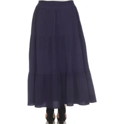Pleated Tiered Maxi Skirt - Plus