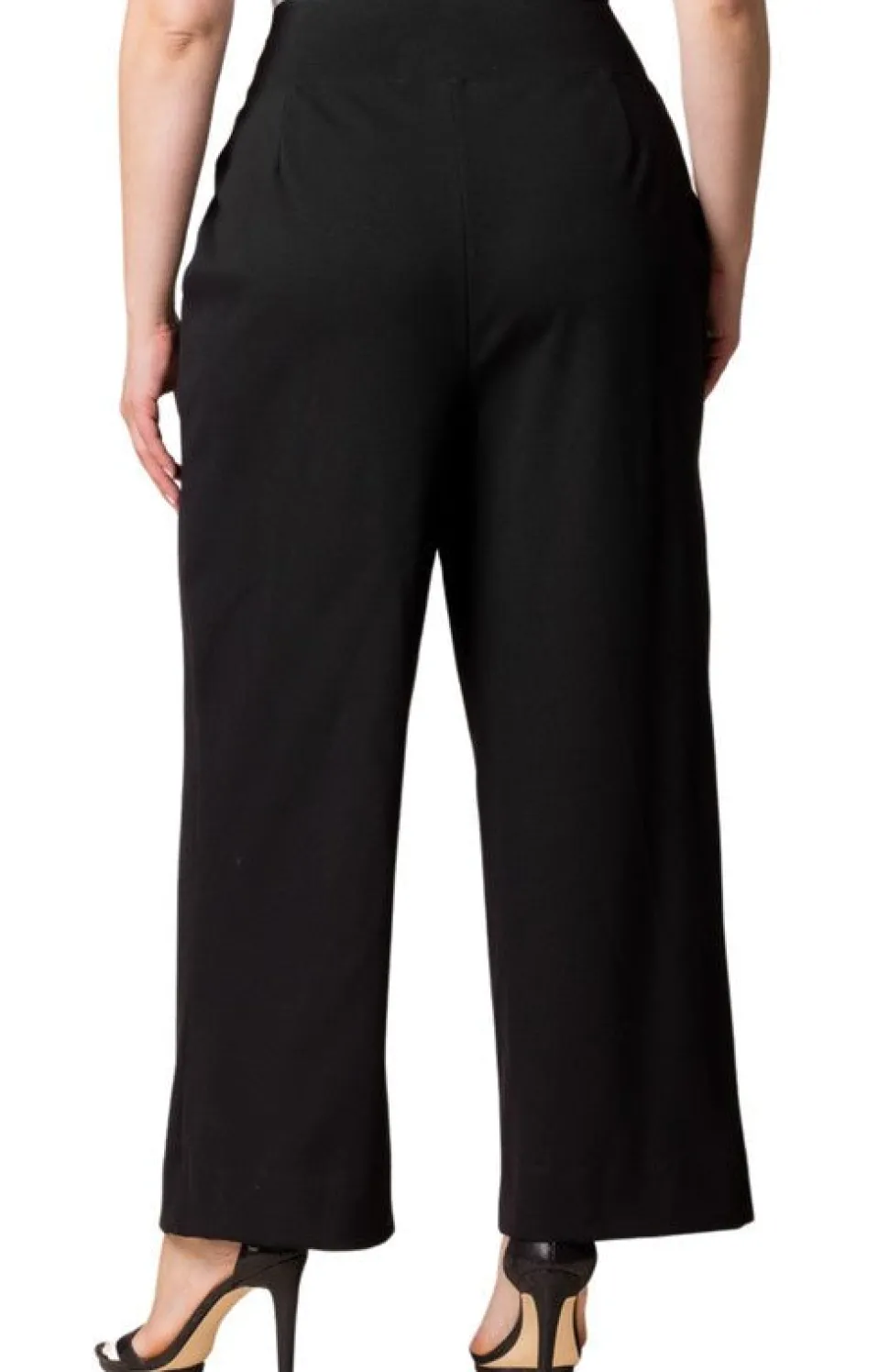 Polished Ponte Wide Leg Pants - Plus
