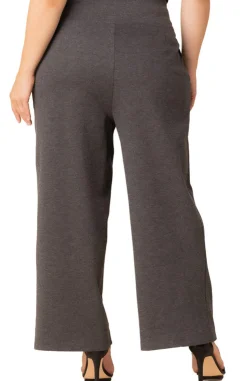 Polished Ponte Wide Leg Pants - Plus