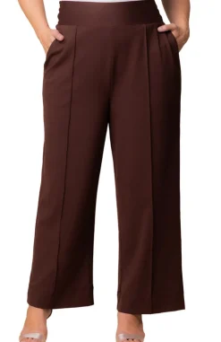 Polished Ponte Wide Leg Pants - Plus