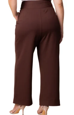 Polished Ponte Wide Leg Pants - Plus