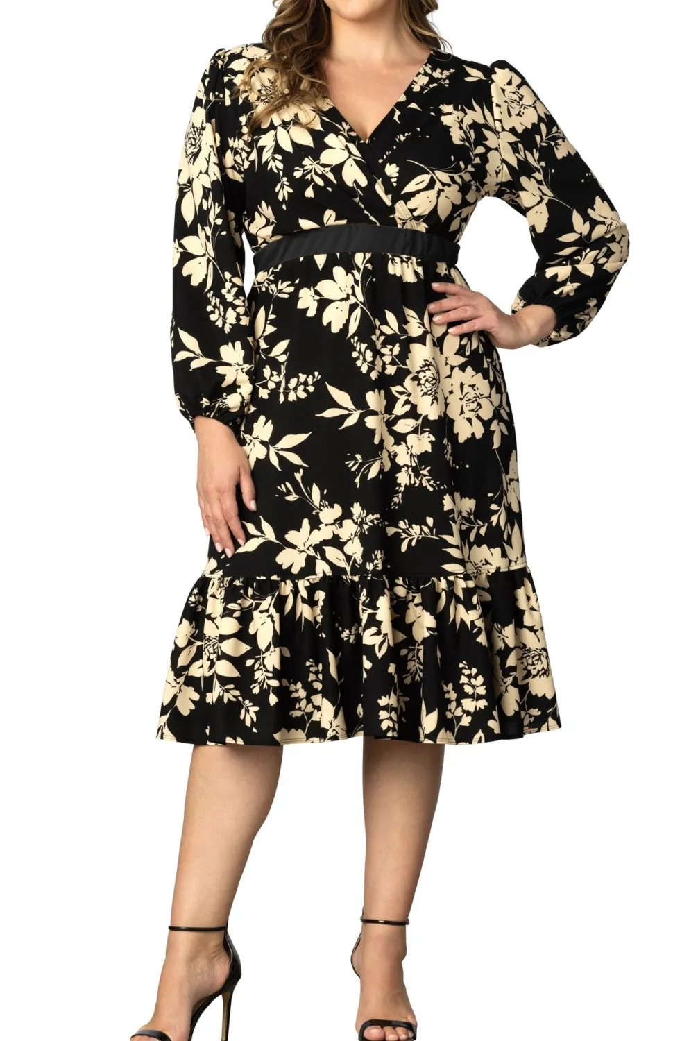Portia Long Sleeve Cocktail Dress - Plus