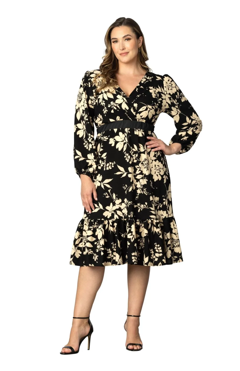 Portia Long Sleeve Cocktail Dress - Plus