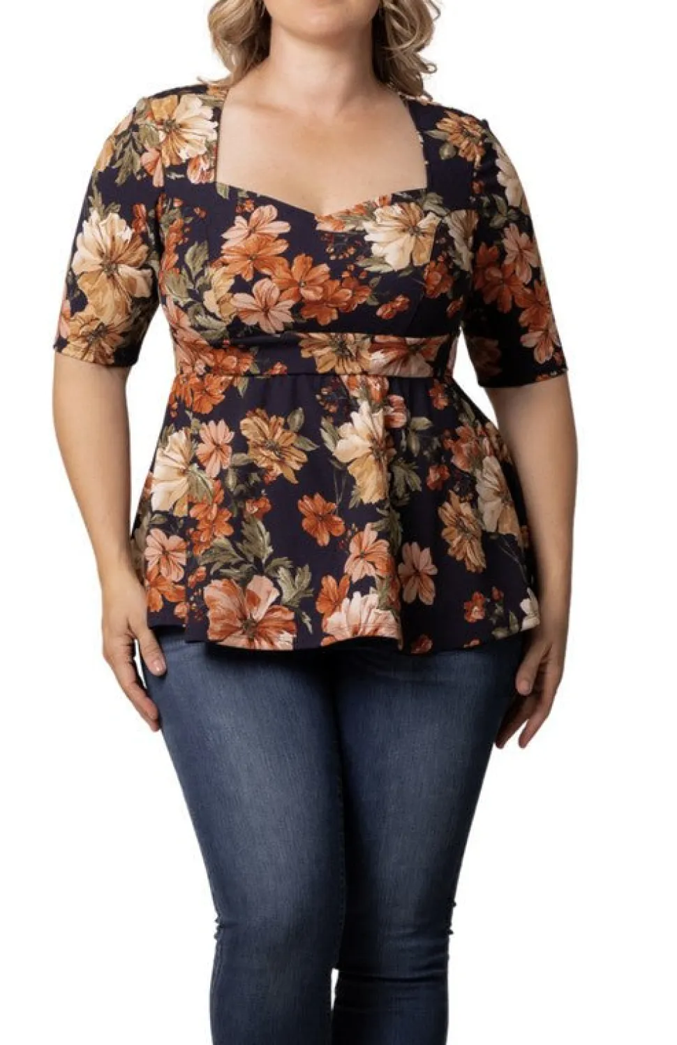 Posh Peplum Top - Plus