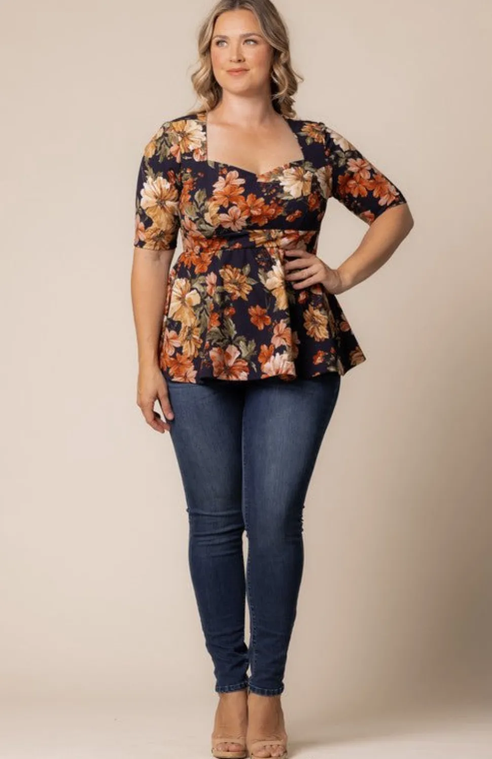 Posh Peplum Top - Plus