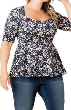 Posh Peplum Top - Plus