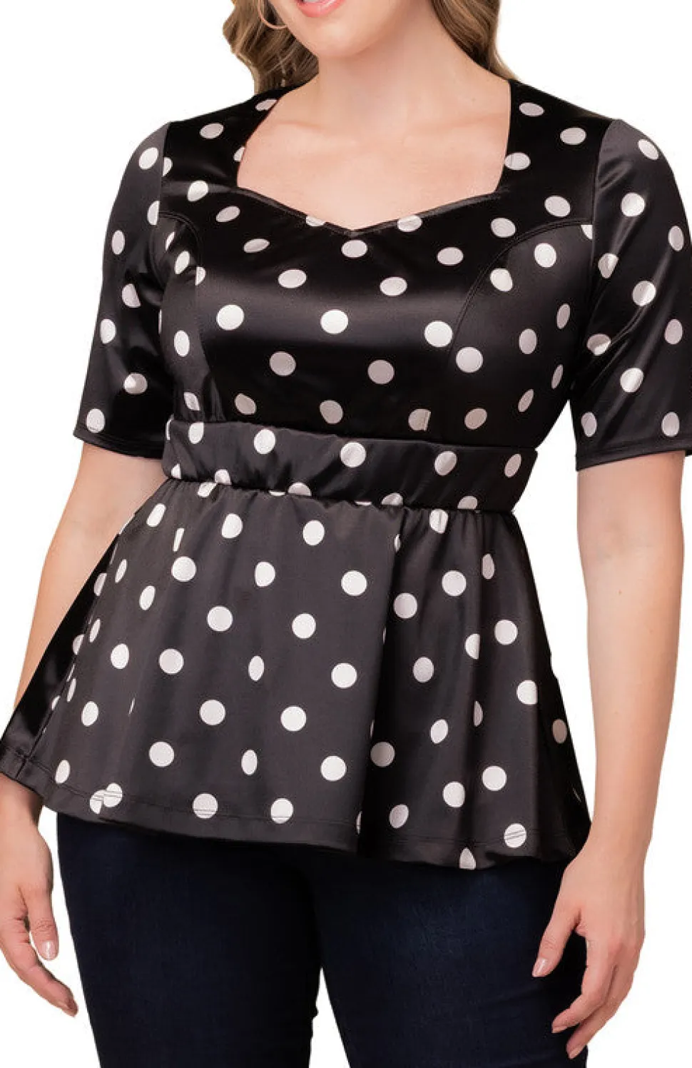 Posh Peplum Top - Plus