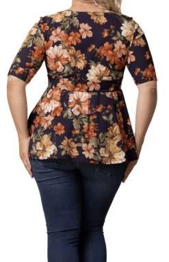Posh Peplum Top - Plus
