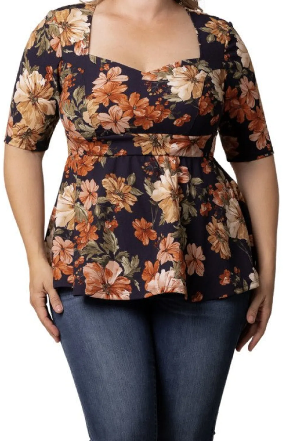 Posh Peplum Top - Plus
