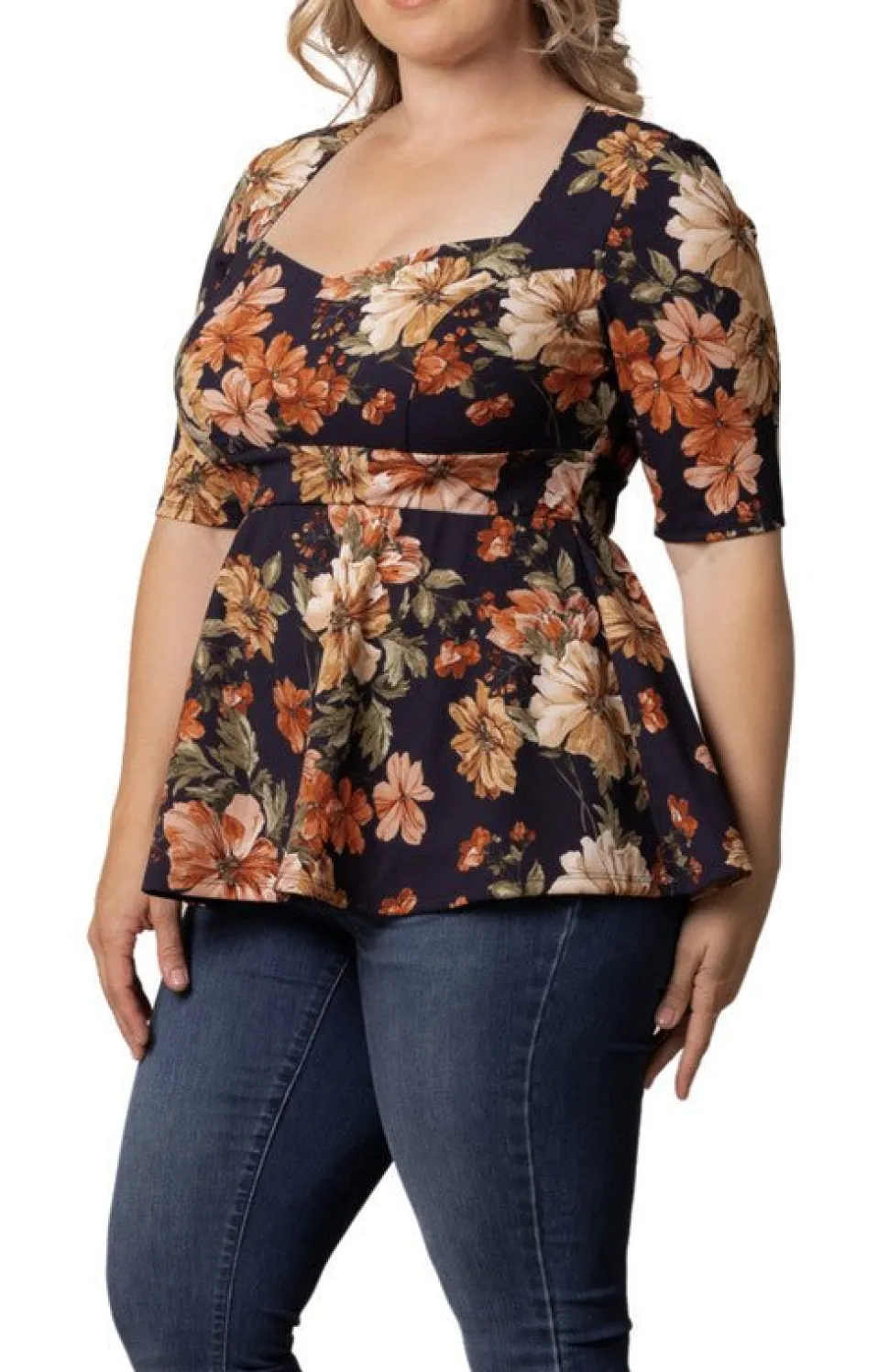 Posh Peplum Top - Plus