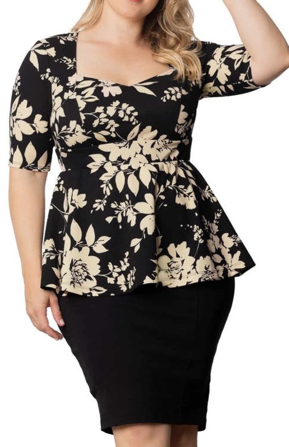 Posh Peplum Top - Plus