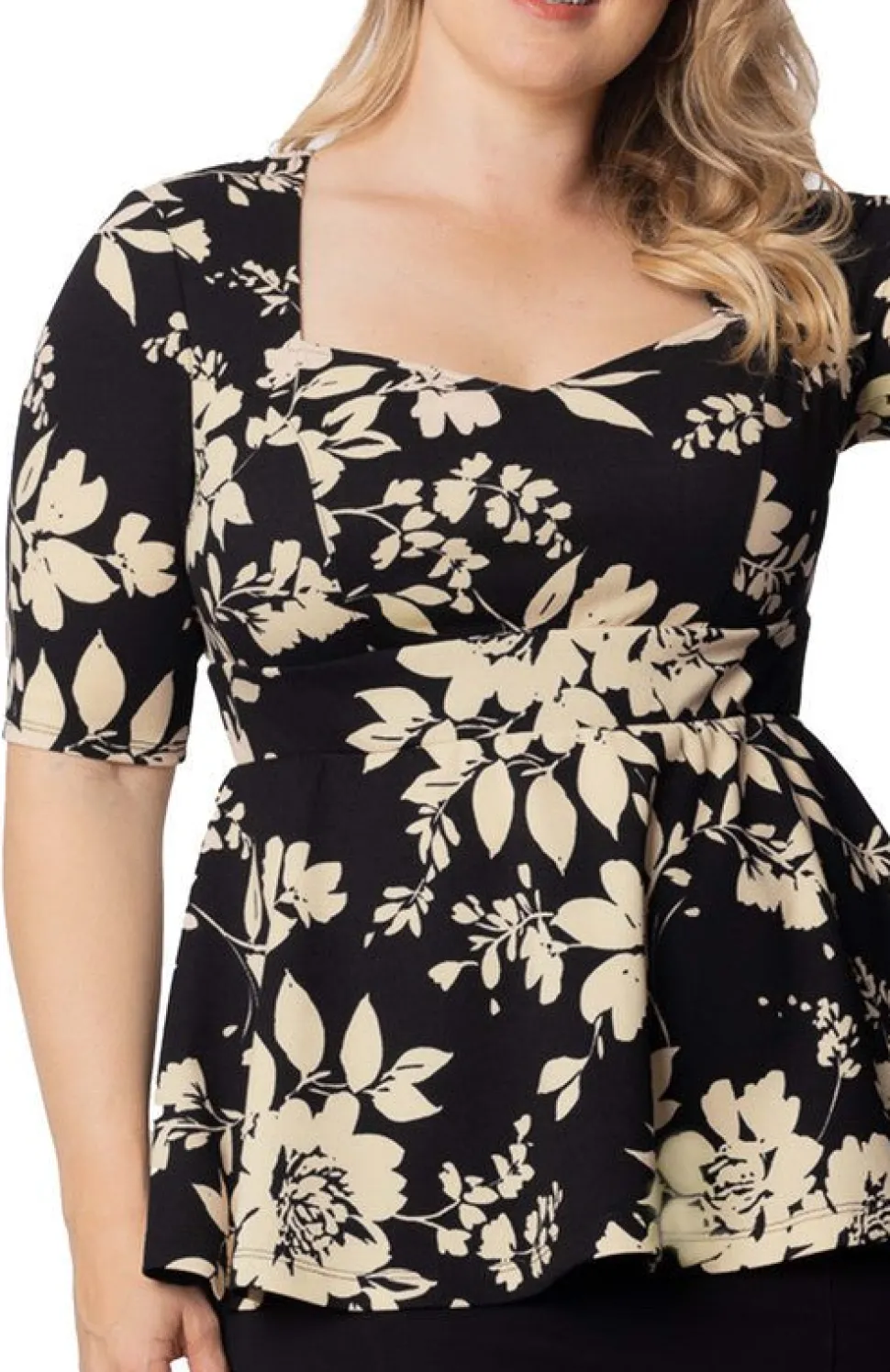 Posh Peplum Top - Plus