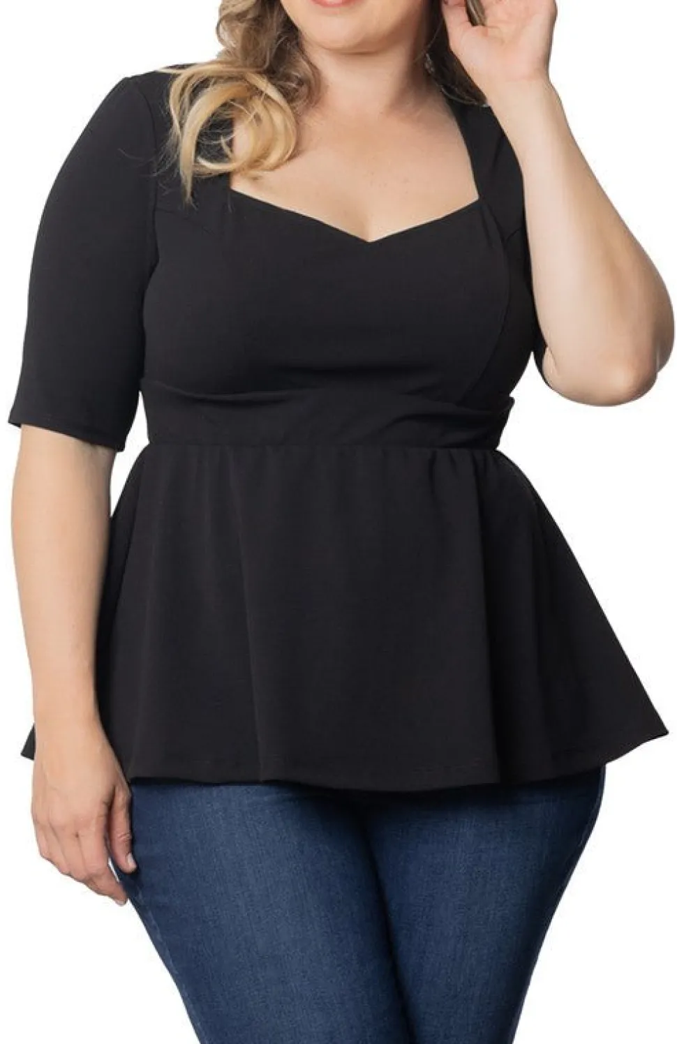 Posh Peplum Top - Plus