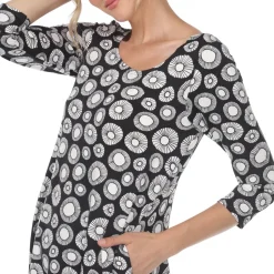 Printed Geometric Circle Tunic Top