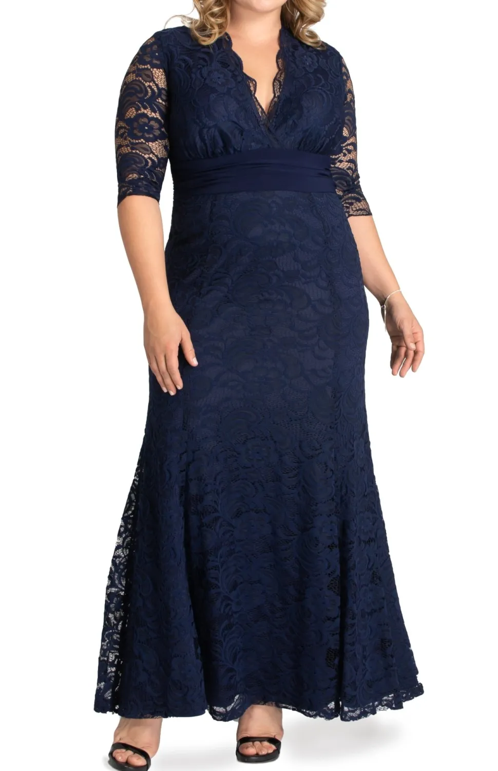 Screen Siren Lace Evening Gown - Plus