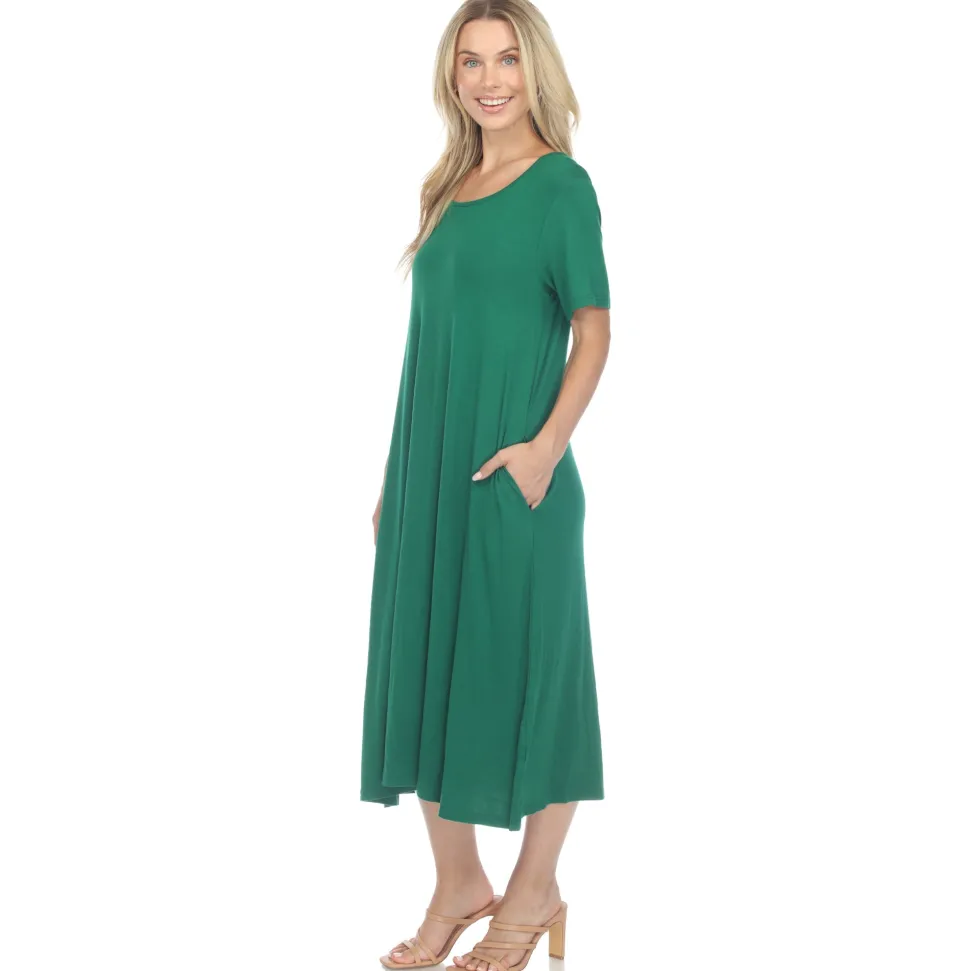 Short Sleeve Midi Dress