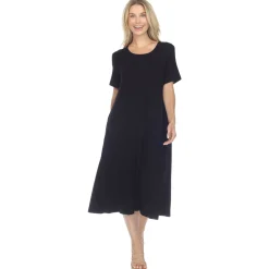 Short Sleeve Midi Dress