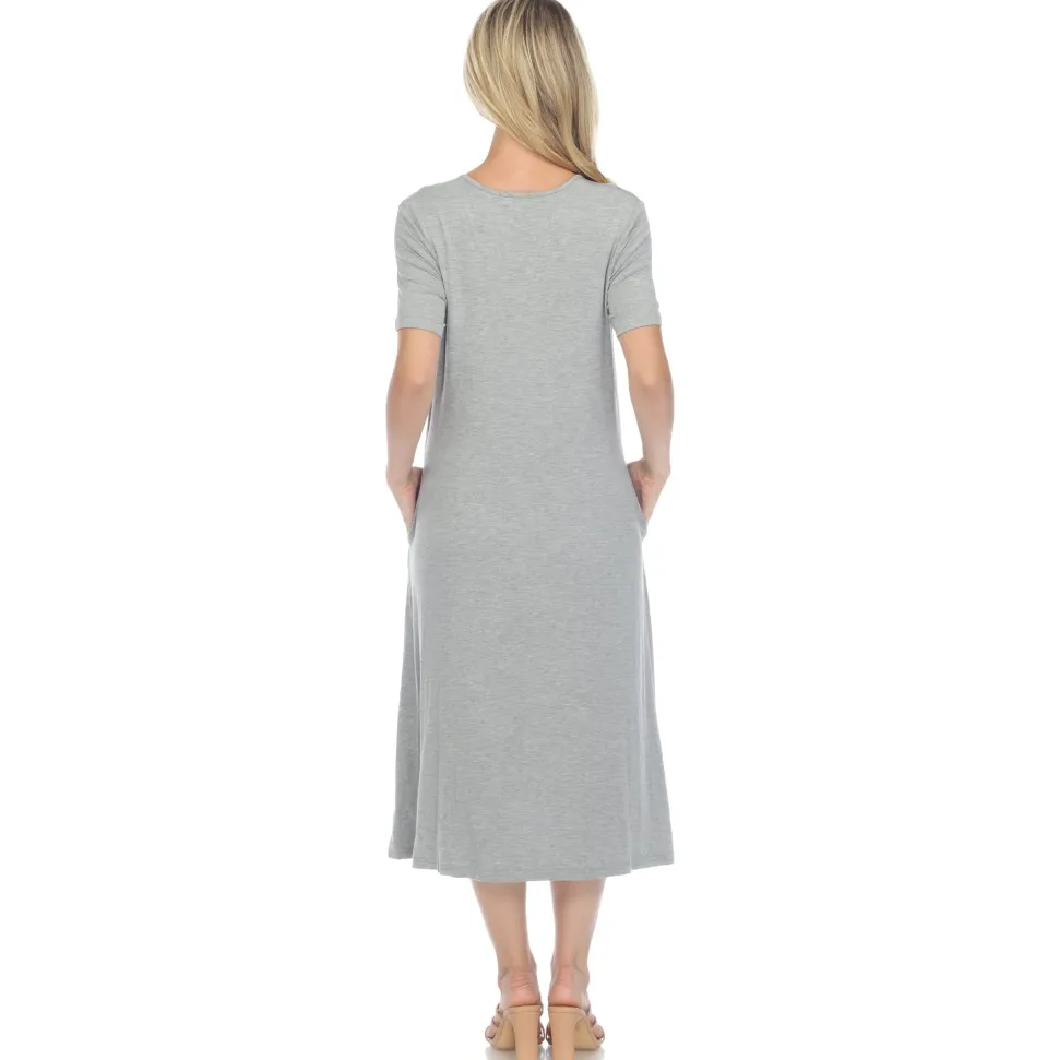 Short Sleeve Midi Dress