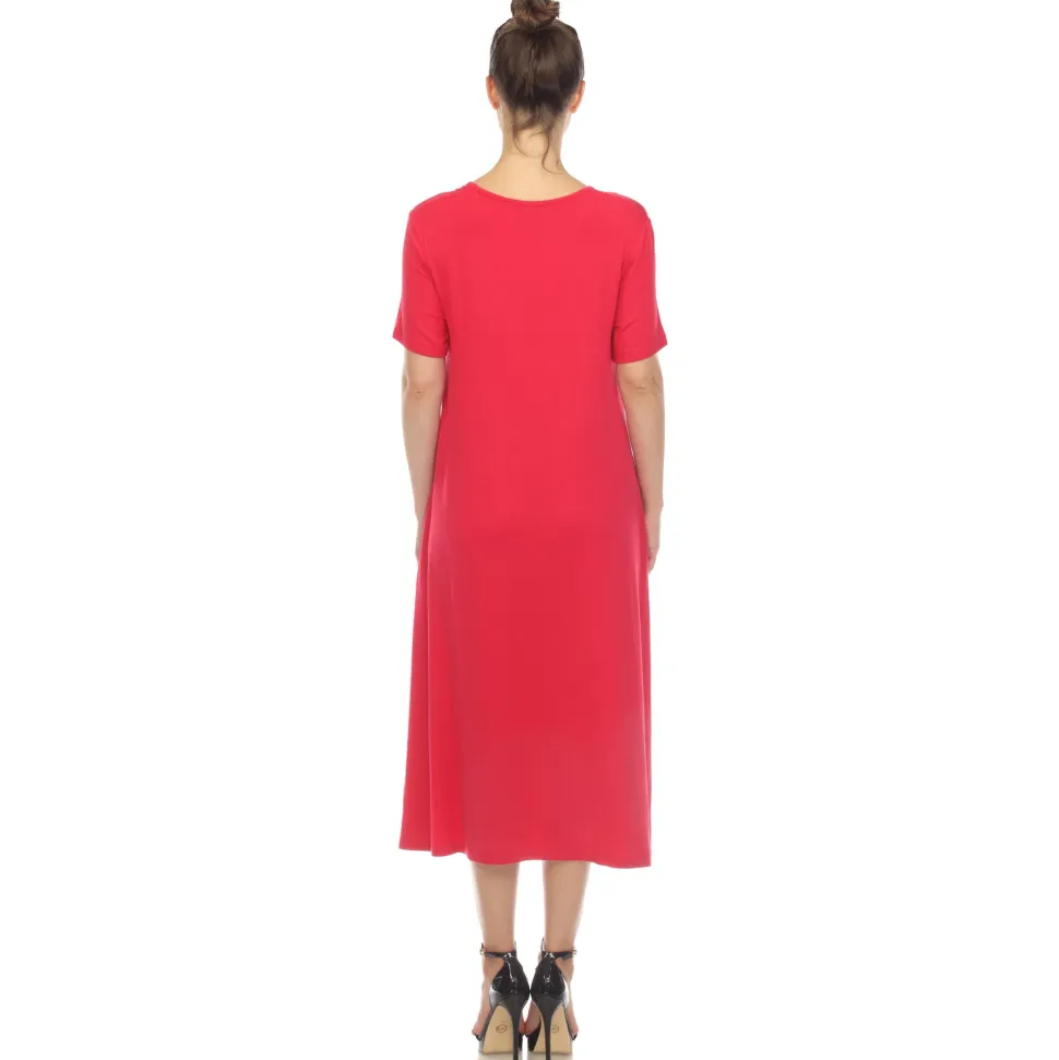 Short Sleeve Midi Dress