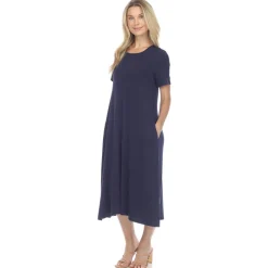 Short Sleeve Midi Dress