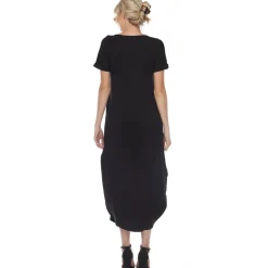 Short Sleeve V-neck Maxi Dress