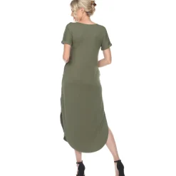 Short Sleeve V-neck Maxi Dress