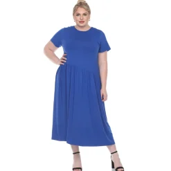 Short Sleeves Maxi Dress - Plus