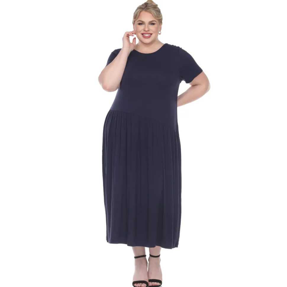 Short Sleeves Maxi Dress - Plus