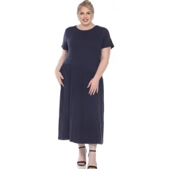 Short Sleeves Maxi Dress - Plus