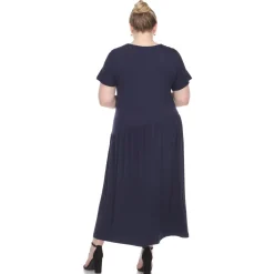 Short Sleeves Maxi Dress - Plus