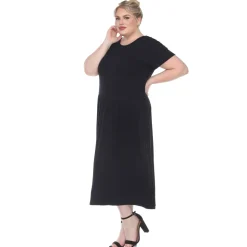 Short Sleeves Maxi Dress - Plus