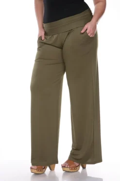 Solid Palazzo Pants - Plus