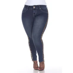 Super Stretch Denim with Cheetah Pannel - Plus