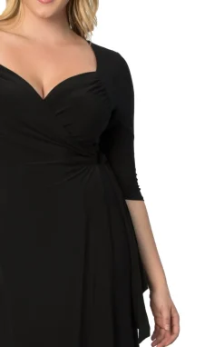 Sweetheart Knit Wrap Dress - Plus