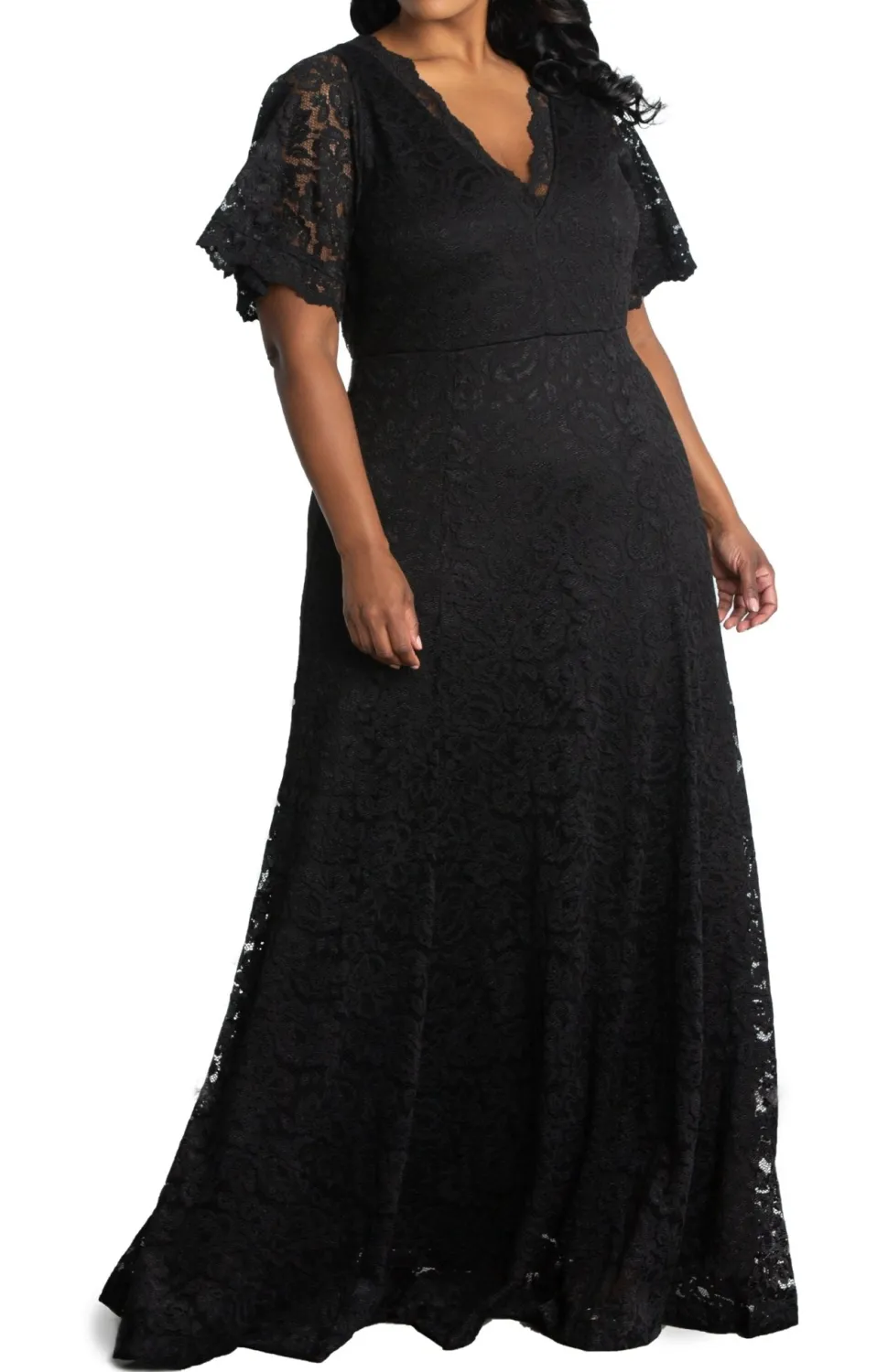 Symphony Lace Evening Gown - Plus