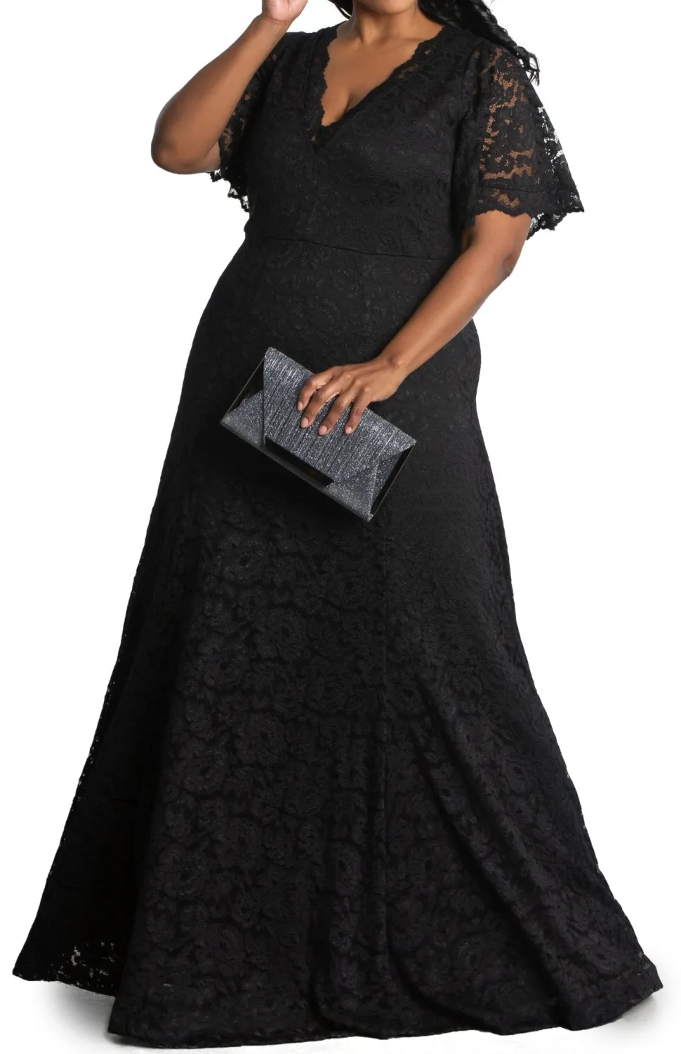 Symphony Lace Evening Gown - Plus