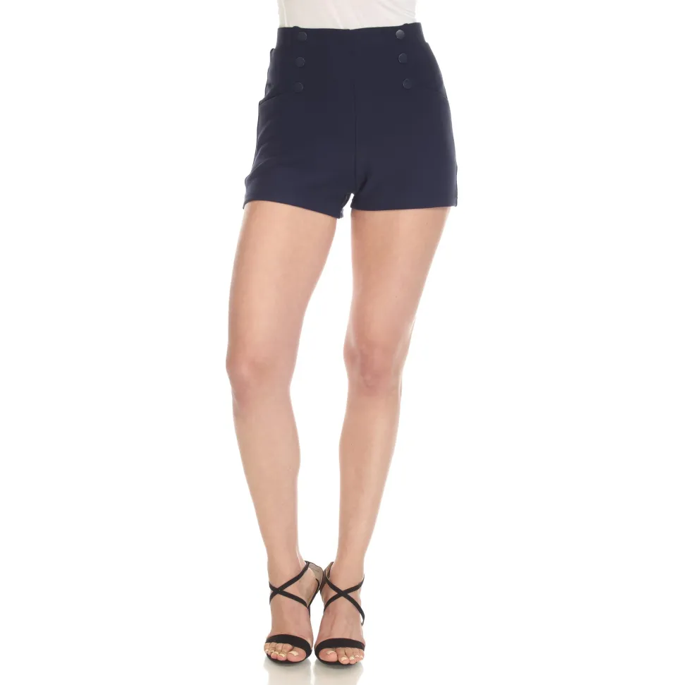 Tailored Front Button Shorts