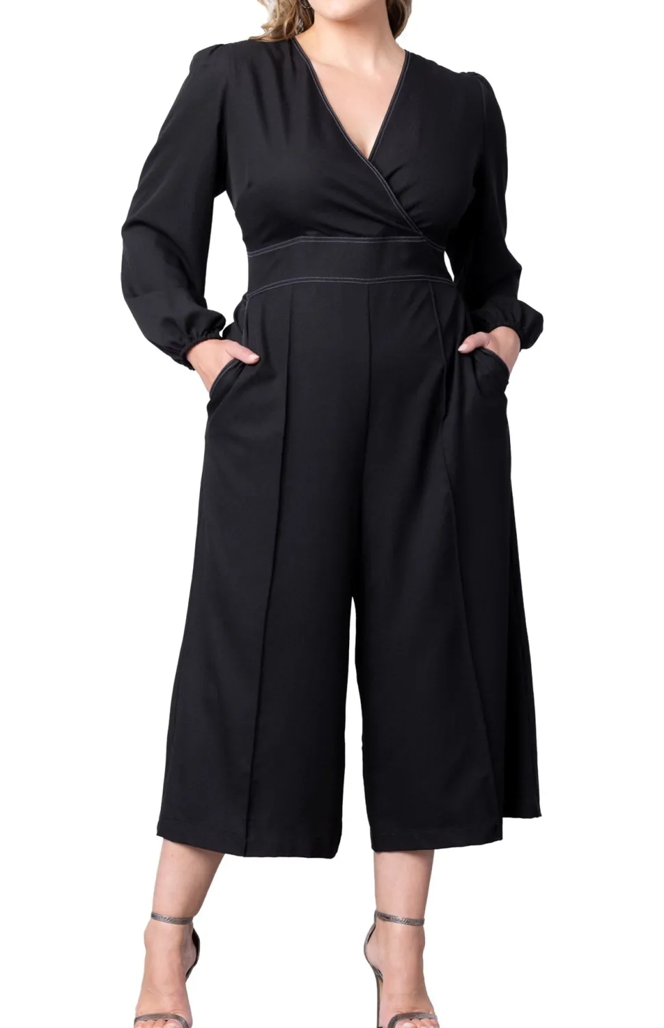 Tessa Cropped Wide-Leg Jumpsuit - Plus
