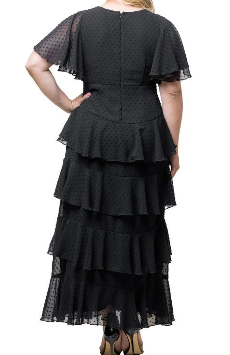 Tour de Flounce Chiffon Gown - Plus