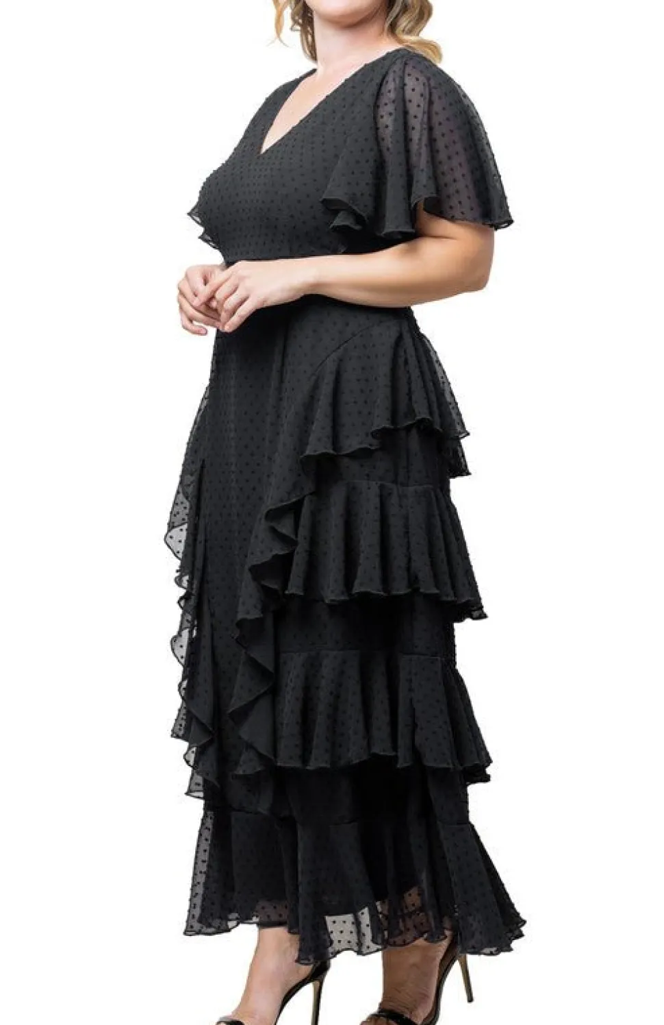 Tour de Flounce Chiffon Gown - Plus