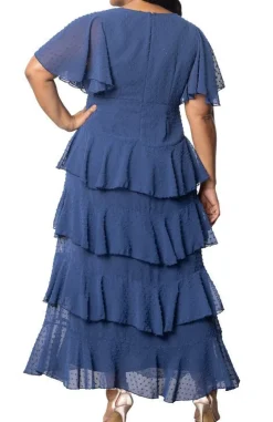 Tour de Flounce Chiffon Gown - Plus