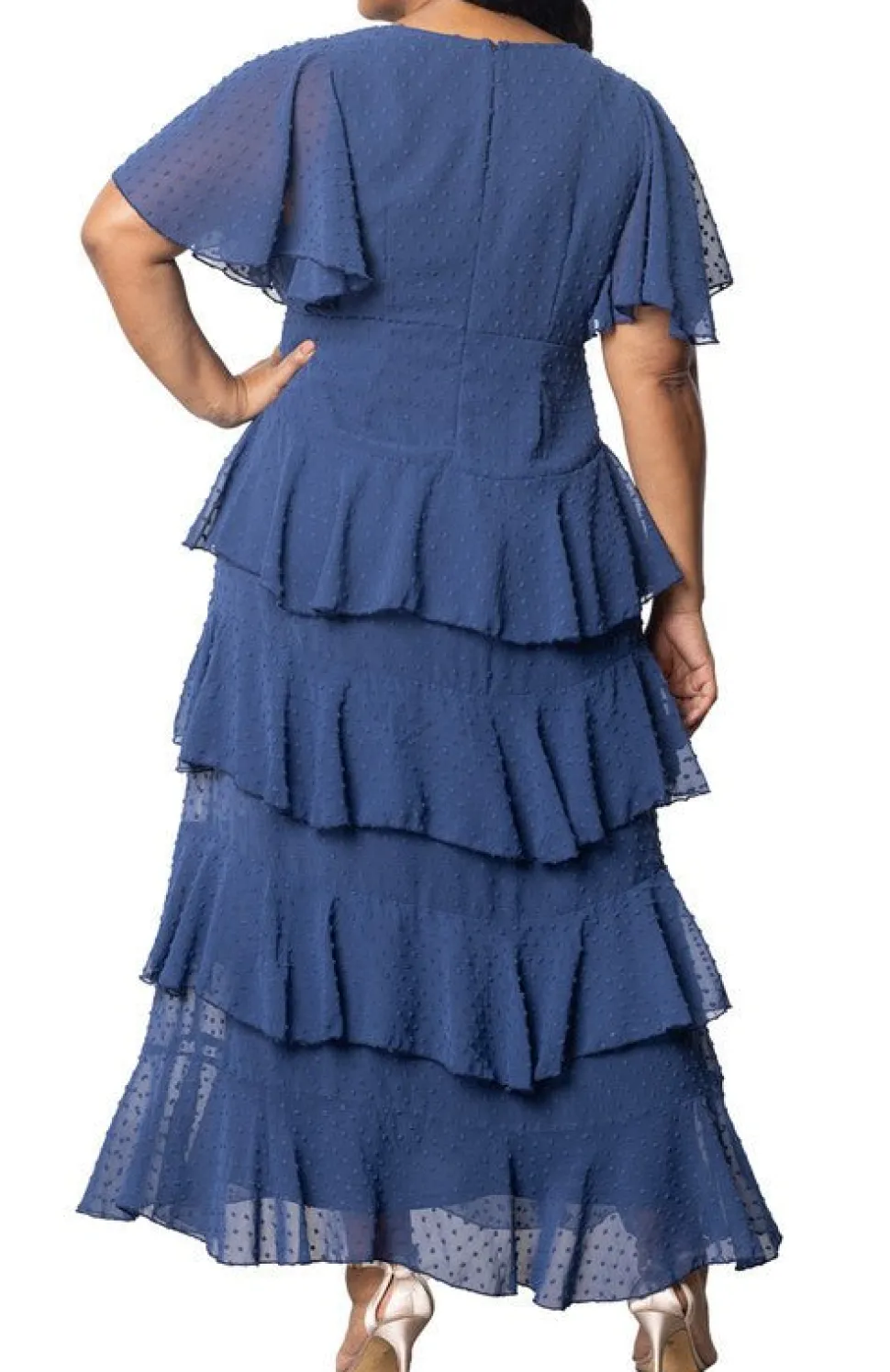 Tour de Flounce Chiffon Gown - Plus